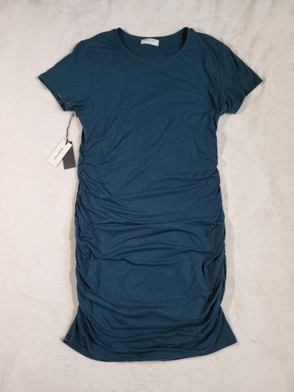 Aritzia Babaton Covet Dress Ruched Mini Dress Large - NWT - Picture 2 of 12